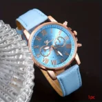 1/6 Luxury Quartz Watch Set, Classic Round Dial, Comfortable PU Strap, Elegant Accessory Kit, Perfect for Bridesmaids, Prom, Teacher Appreciation Gifts, Weddings & Casual Attire, No Packaging Box Included - Image 3